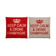 Coussins "Keep Calm & Drink Champagne"