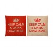 Coussins "Keep Calm & Drink Champagne"