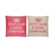 Coussins "Keep Calm & Drink Champagne"