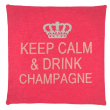 Coussins "Keep Calm & Drink Champagne"