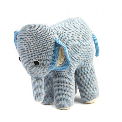 Mama Elephant blue grey- crochet - Anne-Claire Petit