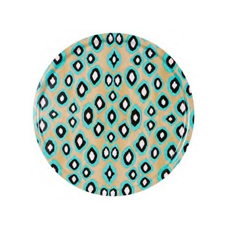 Plateau pour table IKAT Turquoise