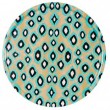 Plateau pour table IKAT Turquoise