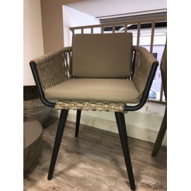 Chaise salon RYE corde  Taupe