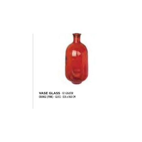 Vase en verre orange