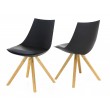 Chaise noire gamme Miia pieds carrés