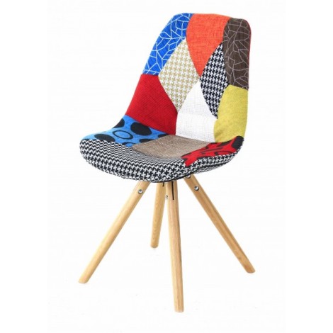 Chaise multicolore Patchwork