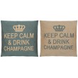 Coussins "Keep Calm & Drink Champagne"