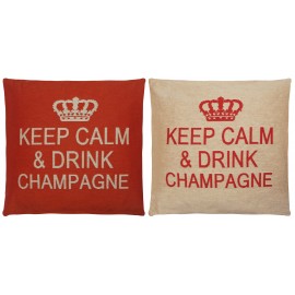 Coussins "Keep Calm & Drink Champagne"