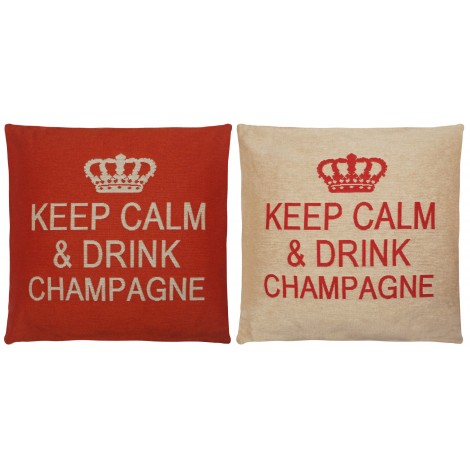 Coussins "Keep Calm & Drink Champagne"