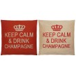 Coussins "Keep Calm & Drink Champagne"