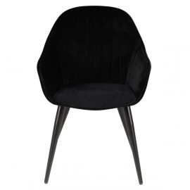 Fauteuil repas velours BARI