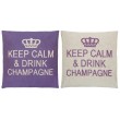 Coussins "Keep Calm & Drink Champagne"