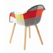 Fauteuil multicolore Patchwork