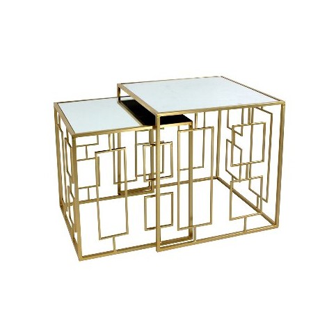 TABLES X2 ART DECO GOLD