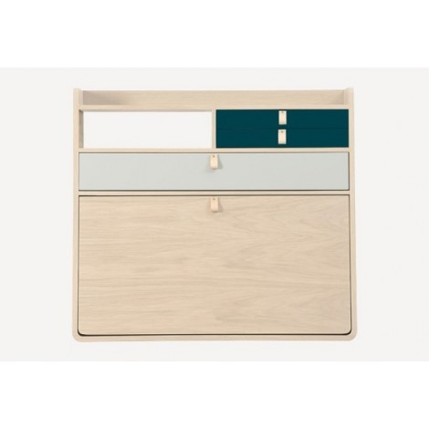 SECRETAIRE MURAL GASTON CHENE 80 CM