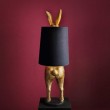 Lampe lapin or et noire