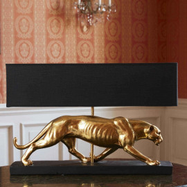 LAMPE A POSER PANTHERE GOLD