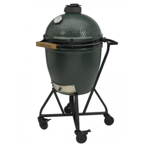 PACK BIG GREEN EGG START LARGE  SUR CHARIOT ROULETTES