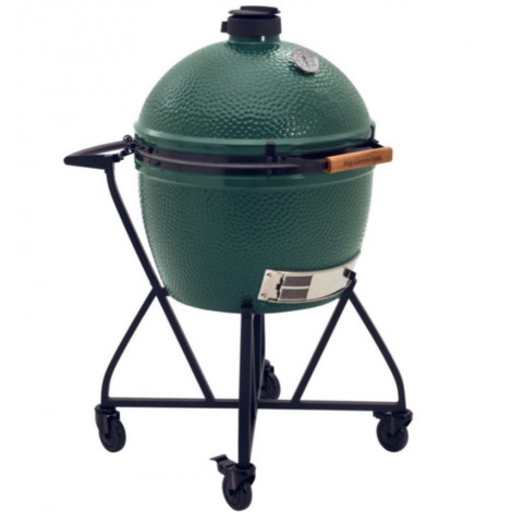 PACK BIG GREEN EGG START LARGE  SUR CHARIOT ROULETTES