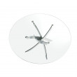 TABLE RONDE VERRE PIED CHROME DIAM 130/ 1061
