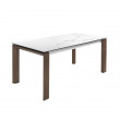 TABLE A RALLONGE CERAMIQUE ET NOYER 180/235X90/ 1095