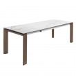 TABLE A RALLONGE CERAMIQUE ET NOYER 180/235X90/ 1095