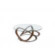 Table basse ronde en verre trempé et noyer modèle 2064 Angel Cerdá S.L.