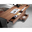Bureau en bois de noyer et acier poli modèle 3237 Angel Cerdá S.L.