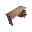 Bureau en bois de noyer et acier poli modèle 3237 Angel Cerdá S.L.
