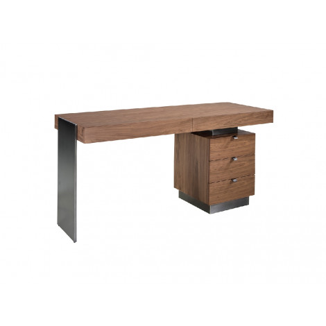 Bureau en bois de noyer et acier poli modèle 3237 Angel Cerdá S.L.