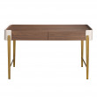 Bureau en noyer, beige et acier poli doré modèle 7186 Angel Cerdá S.L.