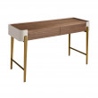 Bureau en noyer, beige et acier poli doré modèle 7186 Angel Cerdá S.L.