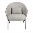 Fauteuil en tissu gris et noyer modèle 5184 Angel Cerdá S.L.