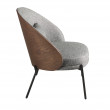 Fauteuil en tissu gris et noyer modèle 5184 Angel Cerdá S.L.