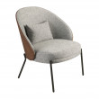 Fauteuil en tissu gris et noyer modèle 5184 Angel Cerdá S.L.