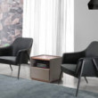Fauteuil tapissé en tissu et cuir écologique modèle 5080 Angel Cerdá S.L.