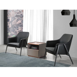 Fauteuil tapissé en tissu et cuir écologique modèle 5080 Angel Cerdá S.L.
