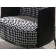 Fauteuil en tissu noir et blanc et similicuir noir modèle 5139 Angel Cerdá S.L.