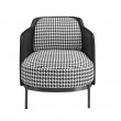 Fauteuil en tissu noir et blanc et similicuir noir modèle 5139 Angel Cerdá S.L.