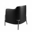 Fauteuil en tissu noir et blanc et similicuir noir modèle 5139 Angel Cerdá S.L.