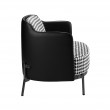 Fauteuil en tissu noir et blanc et similicuir noir modèle 5139 Angel Cerdá S.L.