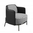 Fauteuil en tissu noir et blanc et similicuir noir modèle 5139 Angel Cerdá S.L.