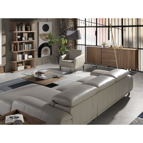 Fauteuil tapissé en cuir modèle 5094 Angel Cerdà, S.L