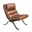 Fauteuil en cuir brun foncé modèle 5161 Angel Cerdá S.L.