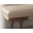 BANC SIMILI CUIR VISON ET NOYER