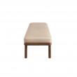BANC SIMILI CUIR VISON ET NOYER