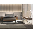 BUREAU NOYER BEIGE ET ACIER POLI DORE