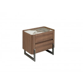 TABLE DE CHEVET NOYER ACIER TOP EN CERAMIQUE
