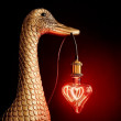 LAMPADAIRE DUCKY DORE POLYRESINE METAL